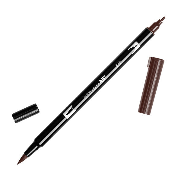Tombow ABT Dual Brush Pen - Red Colour Range 2 (873 - 925) - 879 Brown - Brush Pens - Bunbougu