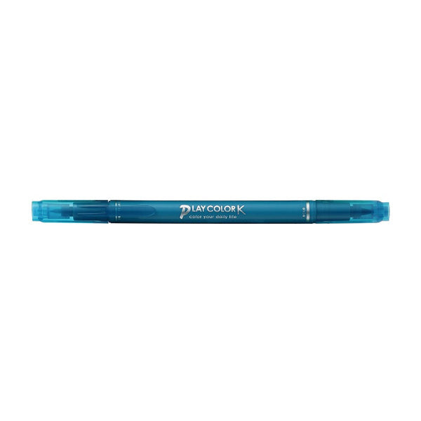 Tombow Play Color K Double-sided Marker - 0.3 mm/0.8 mm - Turquoise Blue - Markers - Bunbougu