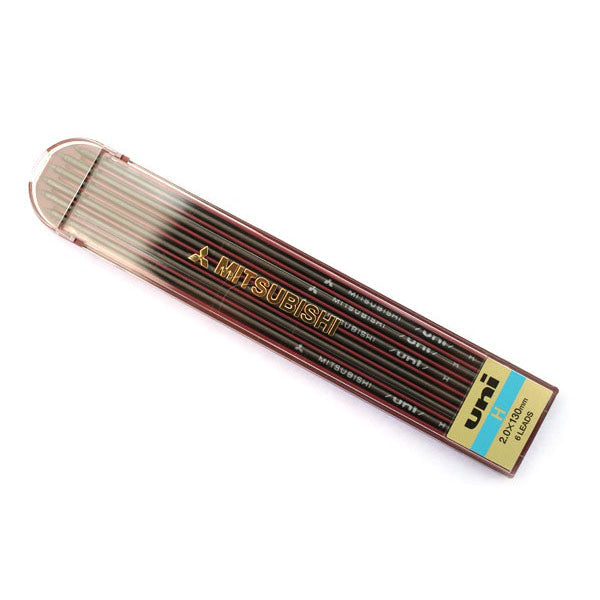 Uni Mitsubishi Lead Holder Refill - 2 mm - H - Pencil Leads - Bunbougu