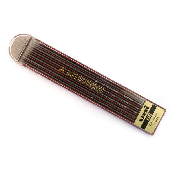 Uni Mitsubishi Lead Holder Refill - 2 mm - HB - Pencil Leads - Bunbougu